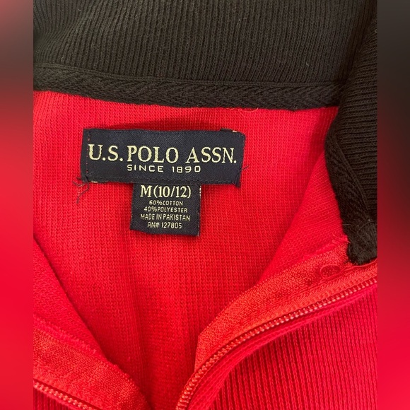 U.S. Polo Assn. Kids Red Long Sleeve Shirt - Picture 3 of 5